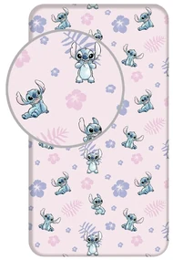 Bawełniane prześcieradło dziecięce z gumką 90x200 cm Lilo and Stitch – Jerry Fabrics