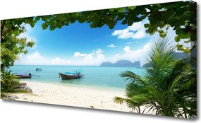 Obraz na płótnie Samotny Rejs o Zachodzie