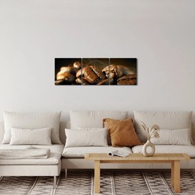 Obraz - Ziarna kawy (z zegarem) (90x30 cm)