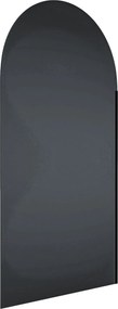 Parawan nawannowy półokrągły MOLIS Oval Black szkło czarne | Różne rozmiary : Kolor profili kabiny - chrom / srebrny, Rozmiar - 70x140 cm