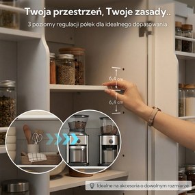 HOMCOM Szafka kuchenna 159 cm, regulowane półki, 2 szuflady, do kuchni, jadalni, płyta wiórowa, MDF, biały