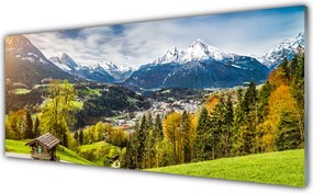 Panel Szklany do Kuchni Monumentalny Szczyt Alp