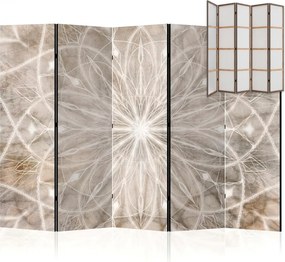 Parawan pokojowy 5-częściowy 225x172 Jednostronny dekoracyjny boho minimalistyczny Szary Betonowa Symetria Geometryczna