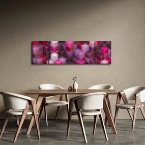 Obraz fioletowych kostek (170x50 cm)