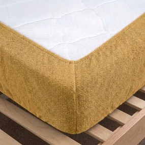 4Home prześcieradło frotte IDEAL musztardowy, 200–220 x 200 cm, 200–220 x 200 cm