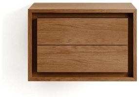 Brązowa wisząca szafka pod umywalkę z litego drewna tekowego 60x40 cm Kenta – Kave Home