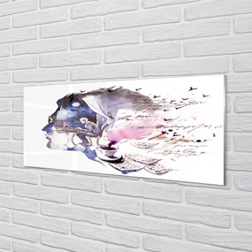 Szklany Panel Malarski Portret Twarzy