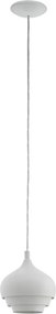 Eglo 97212 - Lampa wisząca na przewodzie CAMBORNE 1xE27/60W/230V biała śr. 190 mm