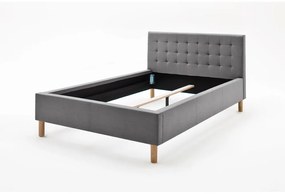 Jasnoszare tapicerowane łóżko 120x200 cm Malin – Meise Möbel