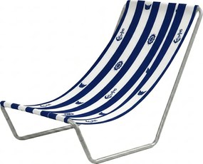 Składane leżak plażowy SAND MARINE, biało-niebieski