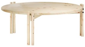 Naturalny okrągły stolik z litego drewna sosnowego ø 80 cm Sticks – Karup Design