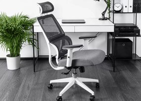 Lirunit – ergonomiczny fotel biurowy obrotowy z regulowanym zagłówkiem