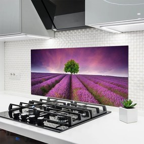 Panel Szklany Samotne Drzewo na Łące