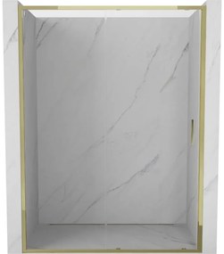 Mexen Exo drzwi prysznicowe rozsuwane 200 cm, transparent, złote - 8151-200-000-50-00