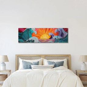 Obraz - Mozaika fal (170x50 cm)