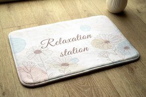 Dywanik do łazienki Dywanik do łazienki Line Art Kwiecisty