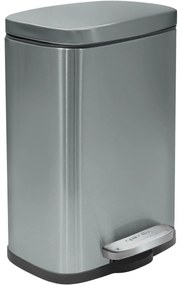 Spirella Kosz na śmieci z pedałem soft-close Akira 12 l, szczotkowana stal nierdzewna, 12 l