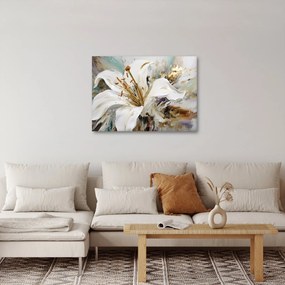 Obraz - Abstrakcja z lilią (70x50 cm)