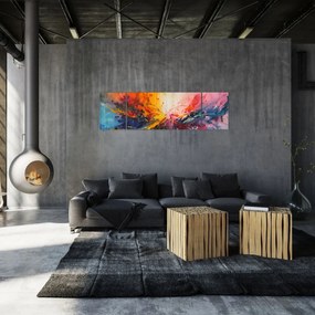 Obraz - Abstrakcja kolorów (170x50 cm)