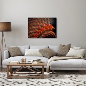 Obraz na szkle - Abstrakcyjna imitacja piór (70x50 cm)