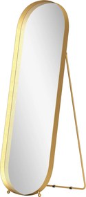 HOMCOM Lustro całego ciała z ramą metalową, 160 x 50 cm, złota rama, do salonu, sypialni