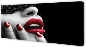 Obraz canvas na ścianę Usta i Paznokcie Kobiety