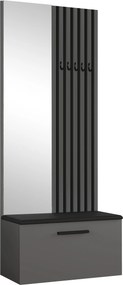 Masseno Garderoba MODULO 161,2/204/40 cm do Przedpokoju Nowoczesna Szara