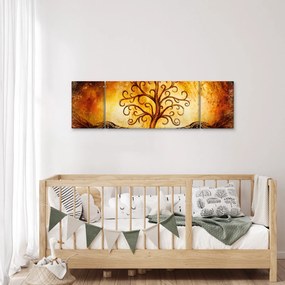 Naturalny abstrakcyjny obraz drzewa (170x50 cm)
