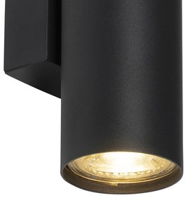Nowoczesna inteligentna lampa ścienna czarna w komplecie z 2 żarówkami Wi-Fi GU10 - Jeana Nowoczesny Oswietlenie wewnetrzne