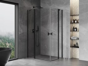 Mexen Mist Duo kabina prysznicowa uchylna 120 x 90 cm, transparent, czarna - 8A4-120-090-70-00