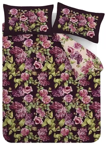 Fioletowa bawełniana pościel dwuosobowa 200x200 cm Pia Floral – RHS