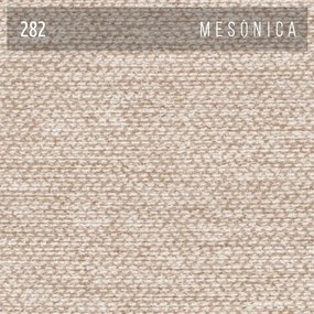 Kremowe tapicerowane łóżko dwuosobowe ze stelażem 140x200 cm Alano – MESONICA