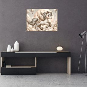 Obraz - Jednorożec w chmurach (70x50 cm)