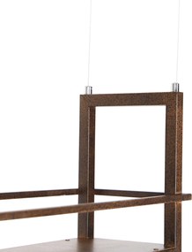 Inteligentna lampa wisząca rdzawo-brązowa z półką, w tym 4 Wi-Fi A60 - Cage Rack