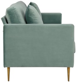 Turkusowa aksamitna sofa CosmoLiving by Cosmopolitan Highland