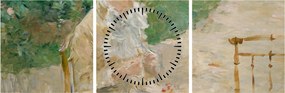 Obraz - Berthe Morisot, Young Woman Knitting, reprodukcje (z zegarem) (90x30 cm)