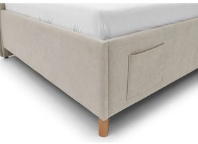 Beżowe narożne łóżko dziecięce 90x200 cm Fun – Meise Möbel