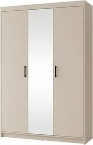 Kaszmirowa trzydrzwiowa szafa z lustrem na ubrania L0-T10