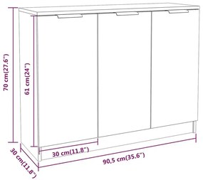 Nowoczesna komoda z półkami w kolorze brązowy dąb N3-F04