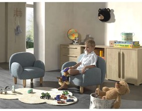 Beżowa sofa dla dzieci z materiału bouclé 89 cm Rocky – Vipack