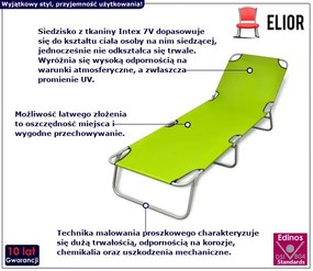 Składany leżak ogrodowy zielony - Havero