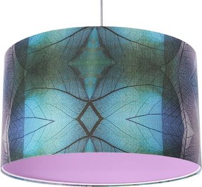 Różowa lampa wisząca z okrągłym kloszem - S389 F5-C15