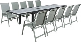 Zestaw mebli ogrodowych "Lagos" - 200/320 x 105 x 76 cm -Taupe- Miejsca siedzące 10