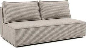 Sofa z Funkcją Spania MAVIA Beżowa Sztruksowa Japandi