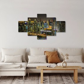Obraz miasta nocą (125x70 cm)
