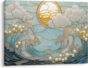 Obraz - 3D perły w oceanie (70x50 cm)