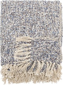 Szaroniebieski koc z mieszanki lnu 130x160 cm Ocean – Bloomingville