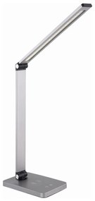 LED lampa biurkowa z ładowarką bezprzewodową LED/10W/230V matowy chrom