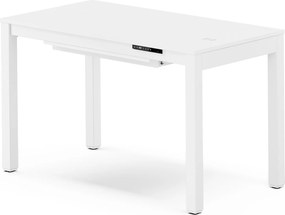 Biurko regulowane elektrycznie podnoszone białe, 120x63 cm: EVAN
