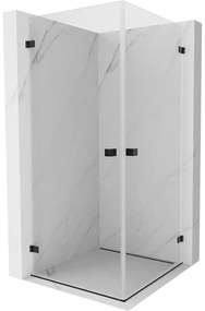 Mexen Lunar-B Duo kabina prysznicowa uchylna 90 x 90 cm, transparent, czarna - 832-090L-090P-70-00